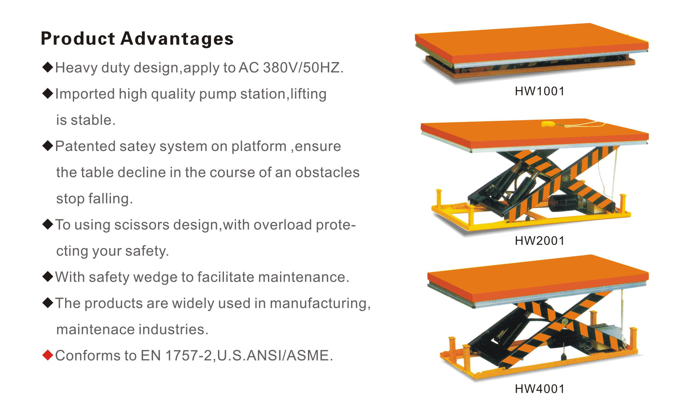 heavy duty scissor lift table