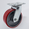 Heavy iron core flat polyurethane caster wheel